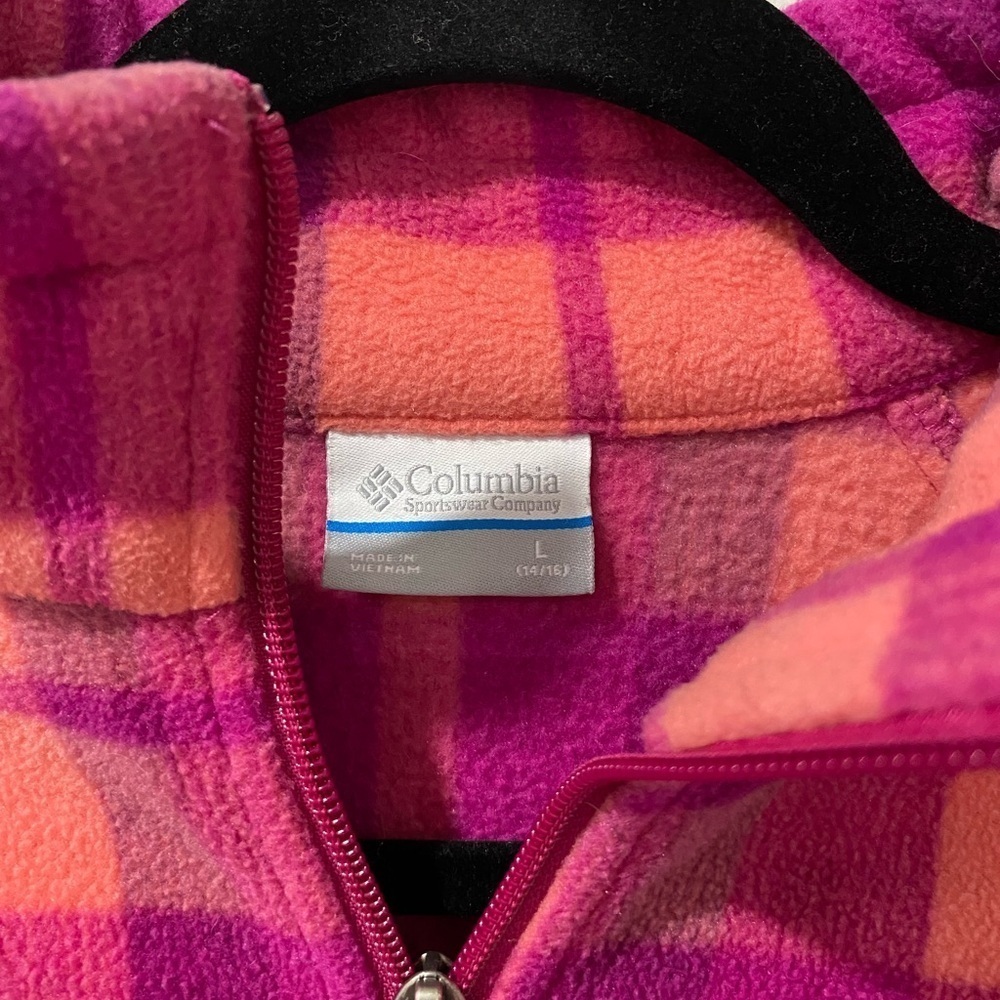 Columbia Vibrant Pink and Orange Fleece Jacket - Picture 2 of 4